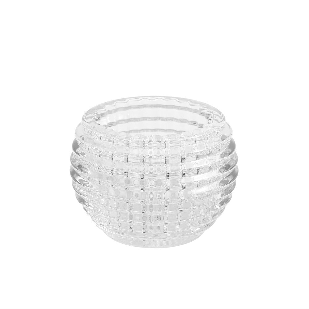 Round Ribbed Glass Votive Candle Holder for Tealights Bowlift