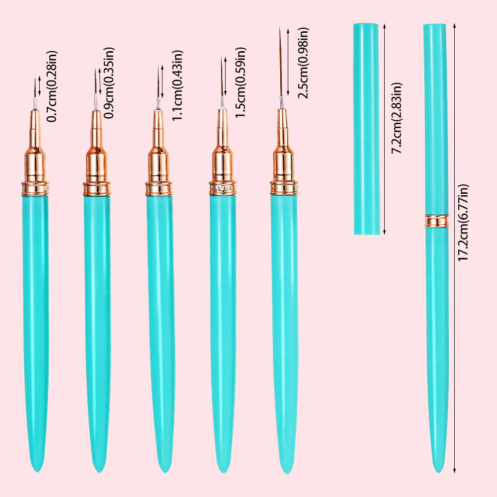 Precision Nail Art Detailing Brushes Set Bowlift