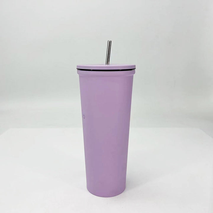 Ladies Drinking Cup with Stainless Steel Straw Bowlift