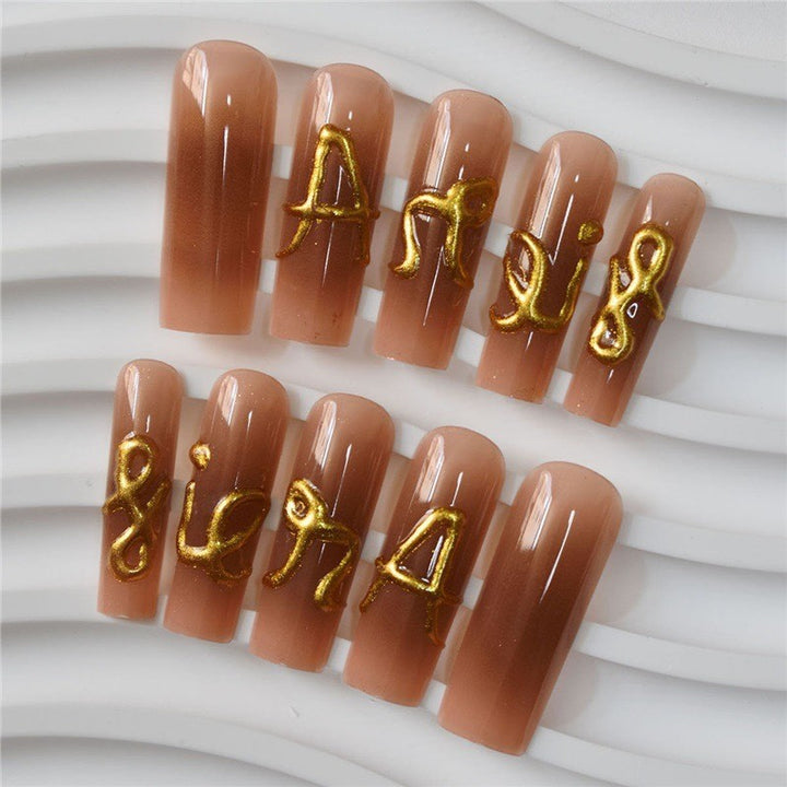Artistic Press-On Nail Extensions Bowlift