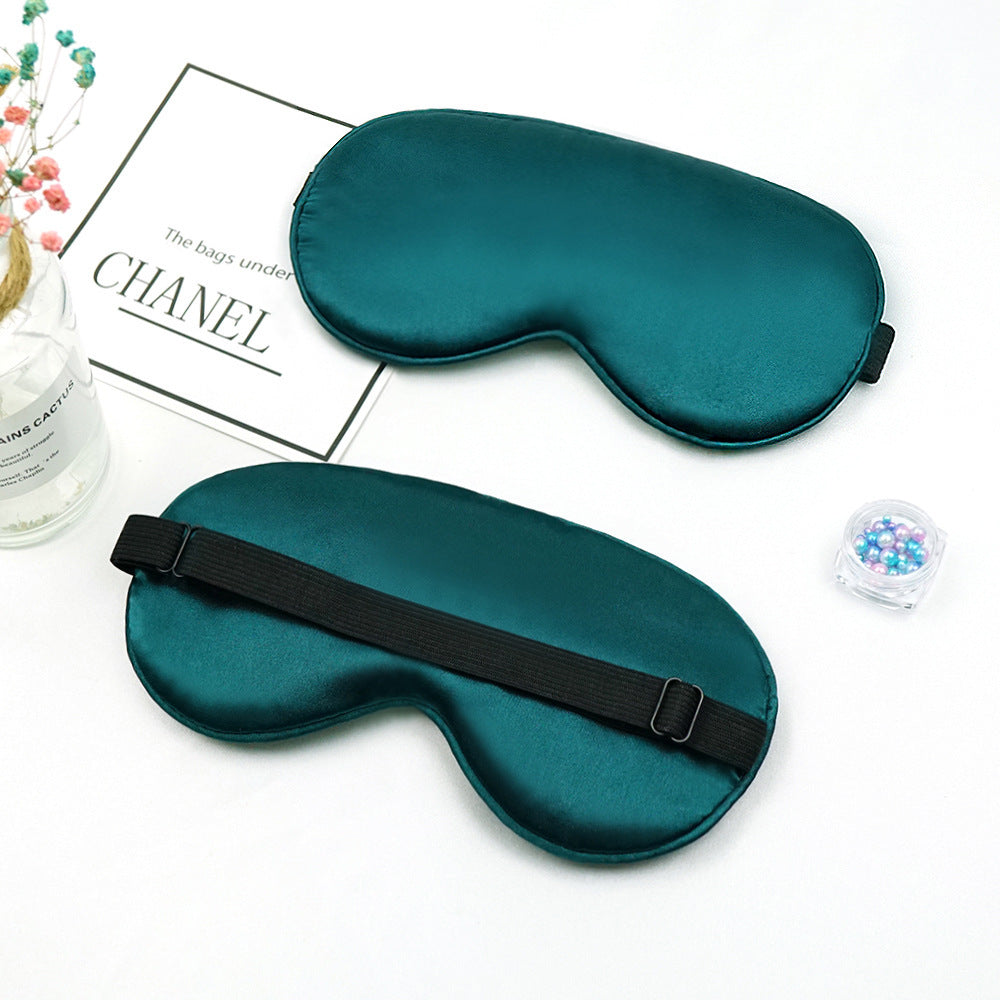 Unisex nan luxurious silk sleep mask with contoured eye cavity and adjustable elastic band Bowlift