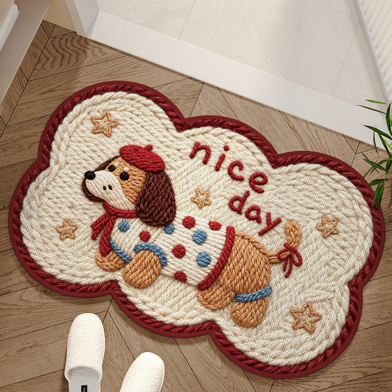 Cartoon Dog-Shaped Bath Mat