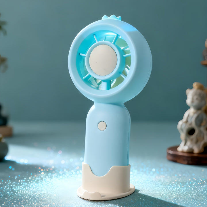 Ladies portable battery-operated fan with LED lighting Bowlift