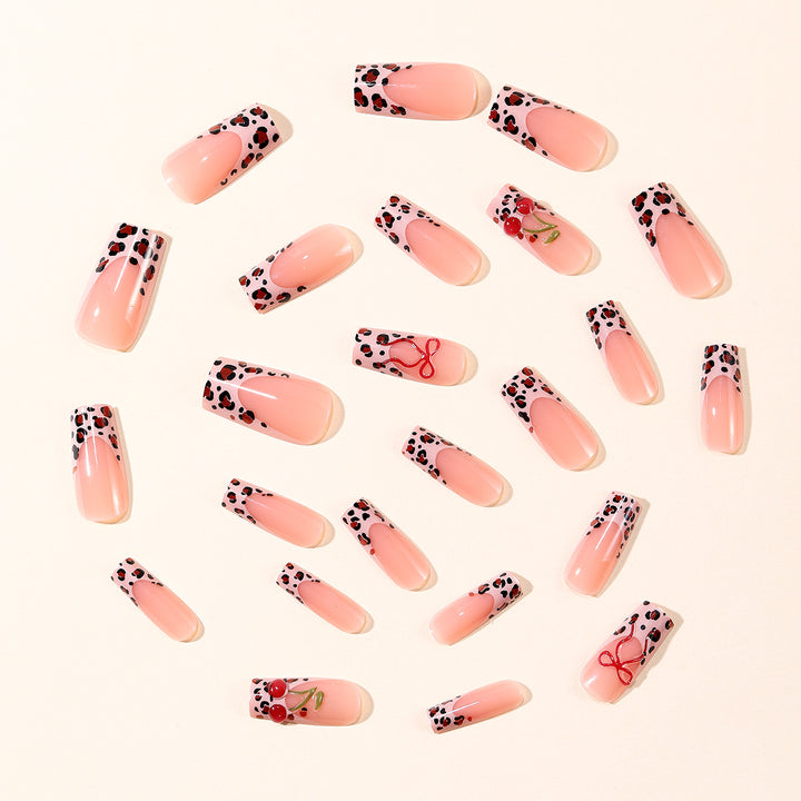 Decorative Leopard Print Nail Art Extensions Bowlift