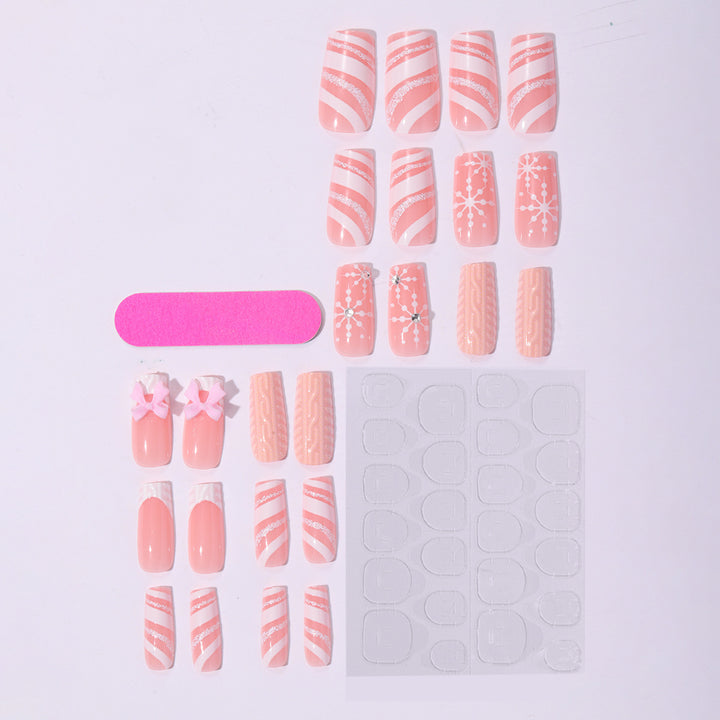 Artificial nail set with festive Christmas motifs Bowlift