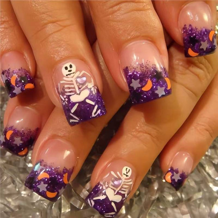 Creative Halloween-Inspired Press-On Nail Art Bowlift