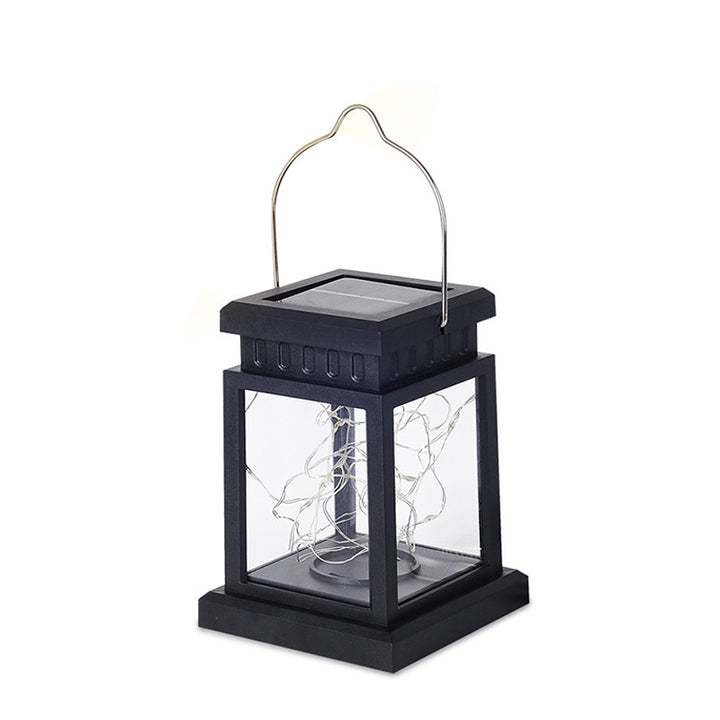 Solar Hanging Lantern With Realistic Flickering Flame LED Candle And Waterproof Outdoor Design Bowlift