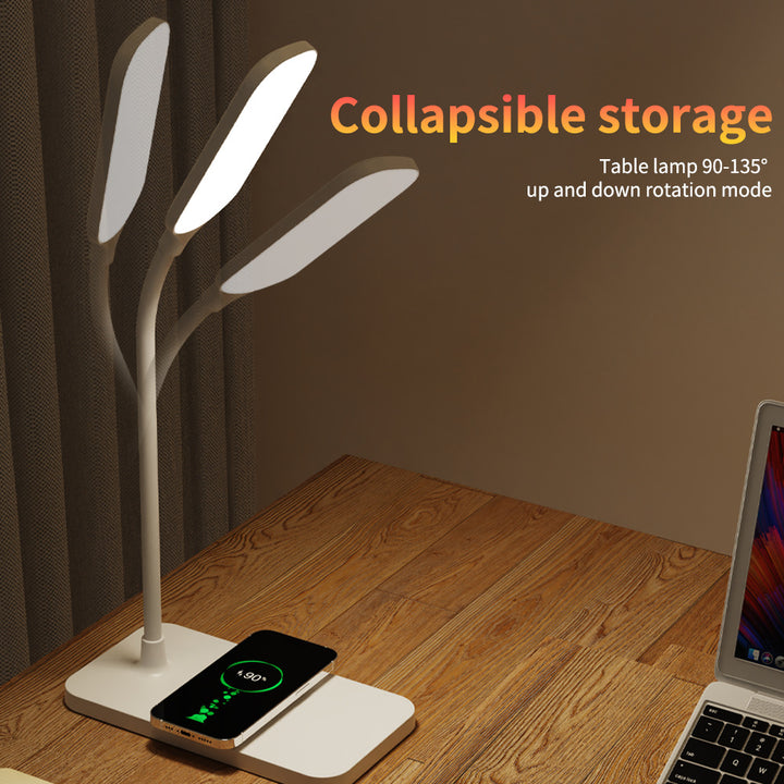 Wireless Charging LED Desk Lamp with Adjustable Neck Type-C Fast Charge Bowlift