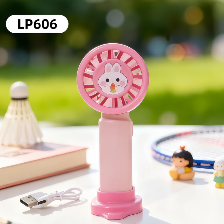 Ladies Portable Mini USB Fan with Animal Lion Design Bowlift