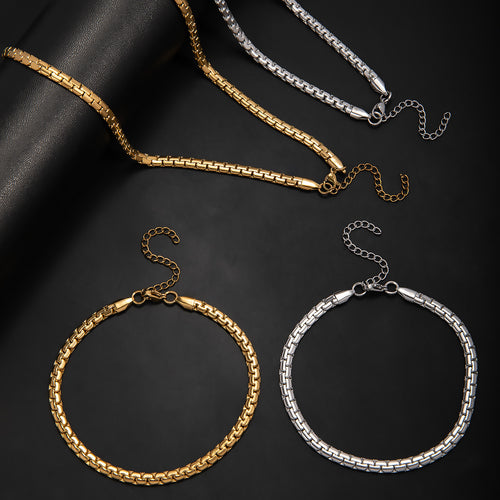 Stylish Chain Necklace Set Bowlift