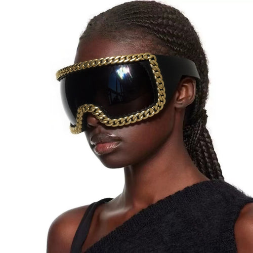 Women’s ski goggles with luxurious chain frame Bowlift