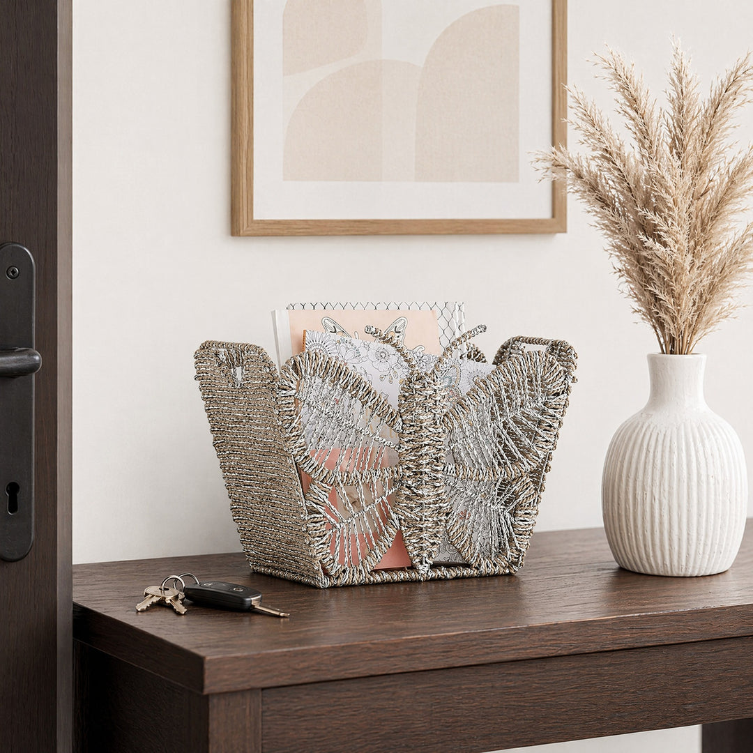 Decorative storage basket with butterfly design Bowlift