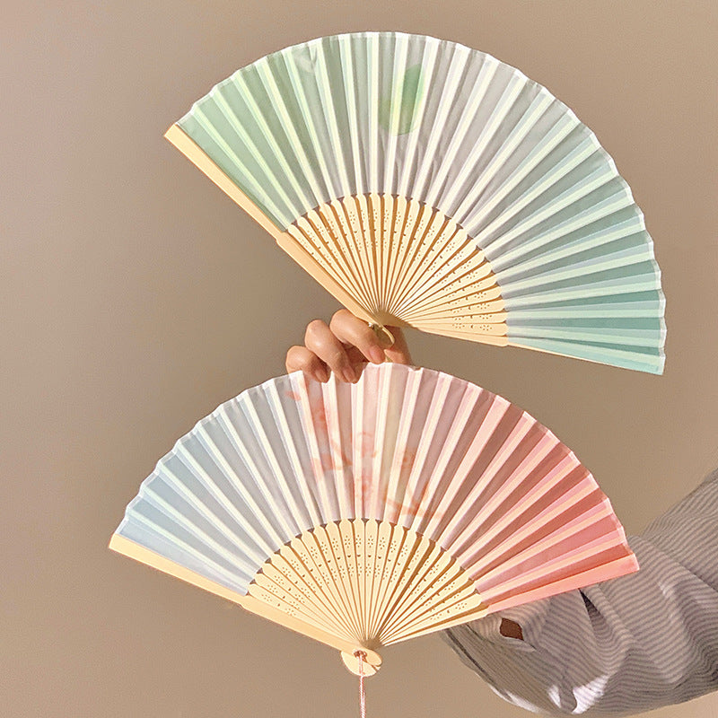 Hand fan made of high-quality paper and bamboo Bowlift