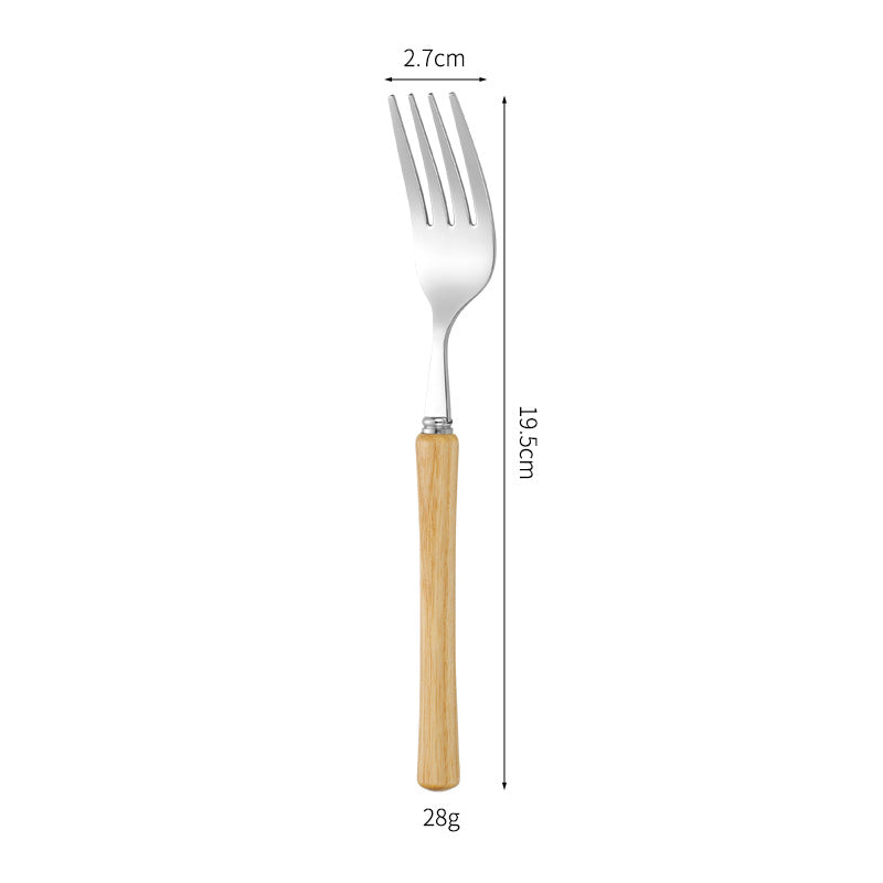 Elegant serving spoon with ergonomic wooden handle Bowlift