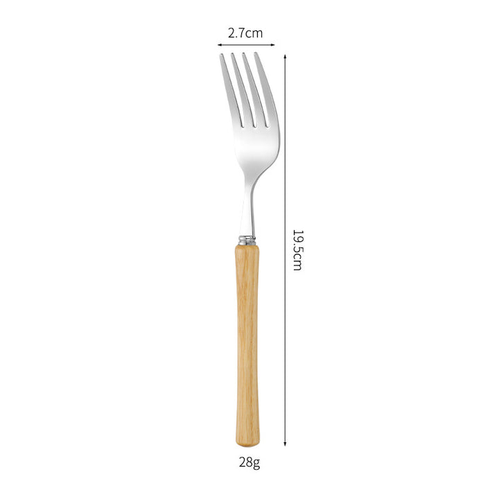 Elegant serving spoon with ergonomic wooden handle Bowlift