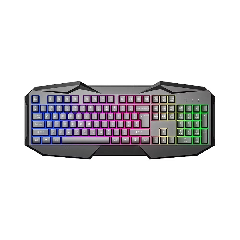 Rgb illuminated gaming keyboard with ergonomic design Bowlift