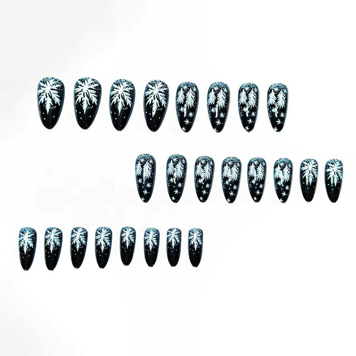 Snowy Winter-Themed Nail Art Bowlift