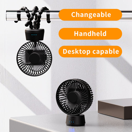 Unisex nan portable rechargeable desk fan with flexible tripod legs and quiet brushless motor Bowlift