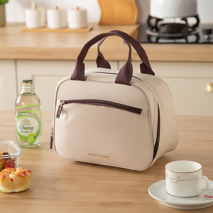Insulated Thermal Lunch Tote Bag with Dual-Zip Compartments Bowlift
