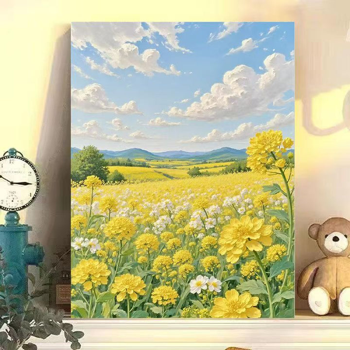 Landscape Floral Canvas Art Print Bowlift