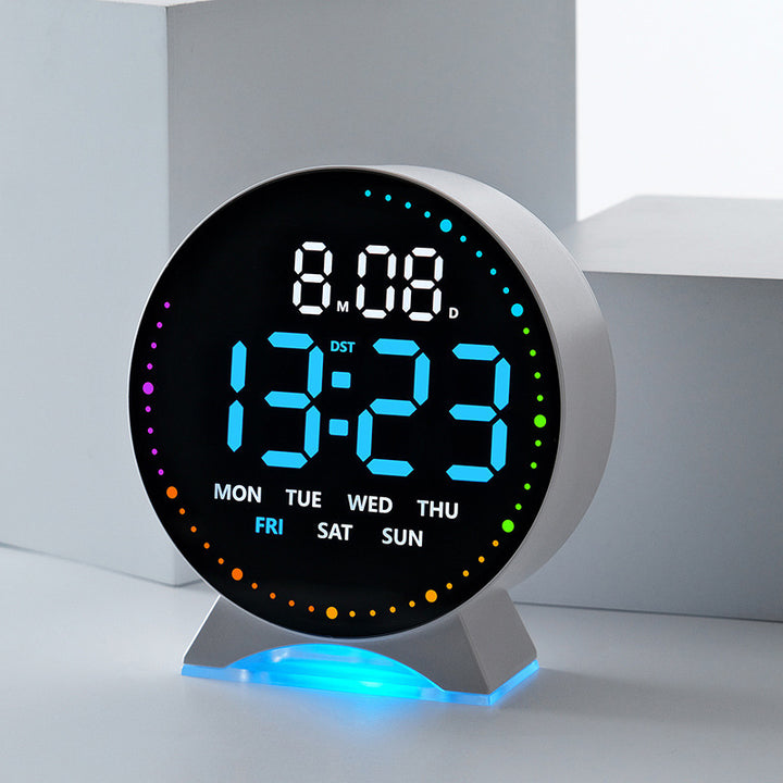 Digital alarm clock with large LED display and multifunctional display Bowlift