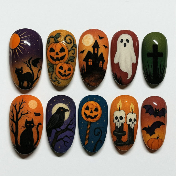 Halloween-Themed Press-On Nail Set Bowlift 1788495816