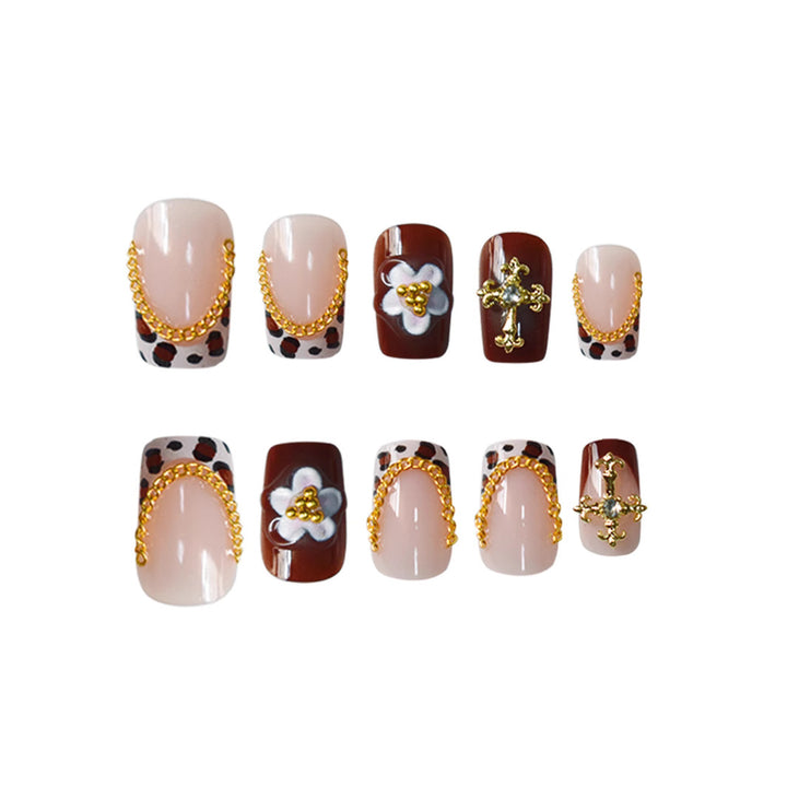 Elegant 3D Floral Nail Art Extensions Bowlift