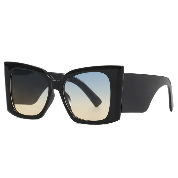 Women fashionable oversized sunglasses with geometric frame Bowlift