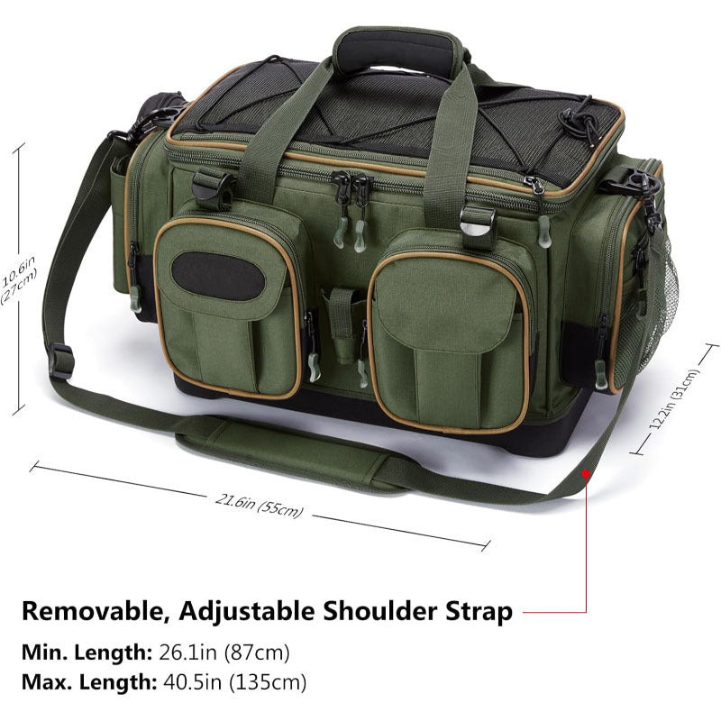 Multi-Compartment Fishing Gear Organizer Bag Bowlift