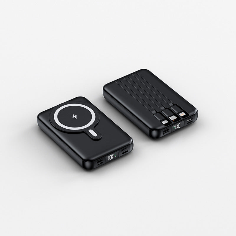 Portable power bank with wireless charging function and digital display Bowlift
