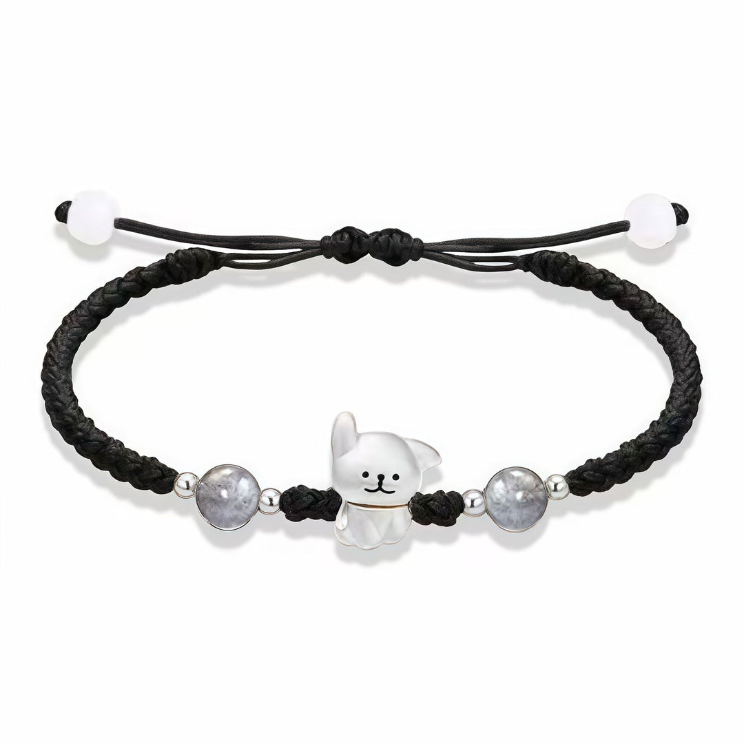Playful Dog Charm Beaded Bracelet Bowlift