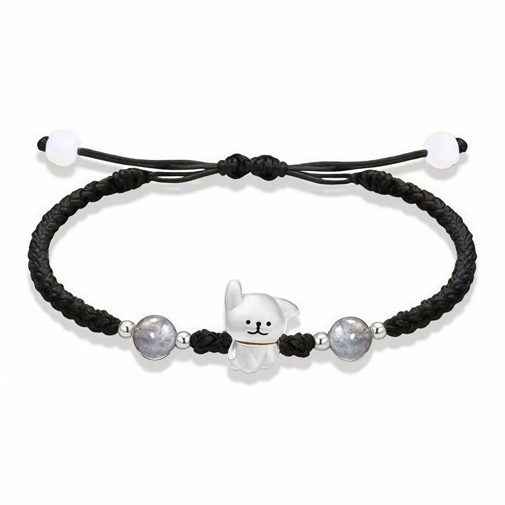 Playful Dog Charm Beaded Bracelet Bowlift