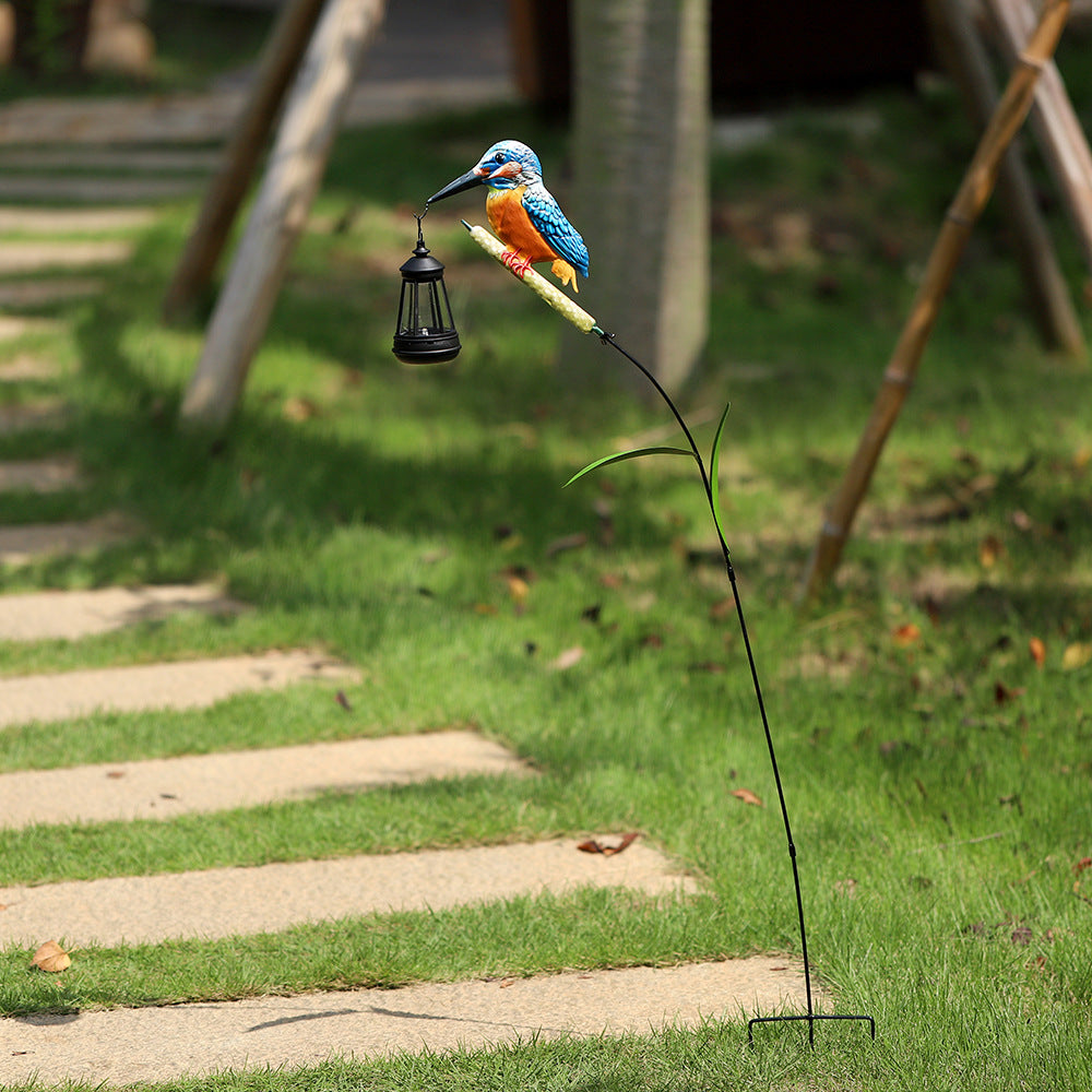 Decorative Solar Flamingo Garden Stake Lamp With Adjustable Metal Arm And Integrated LED Bowlift