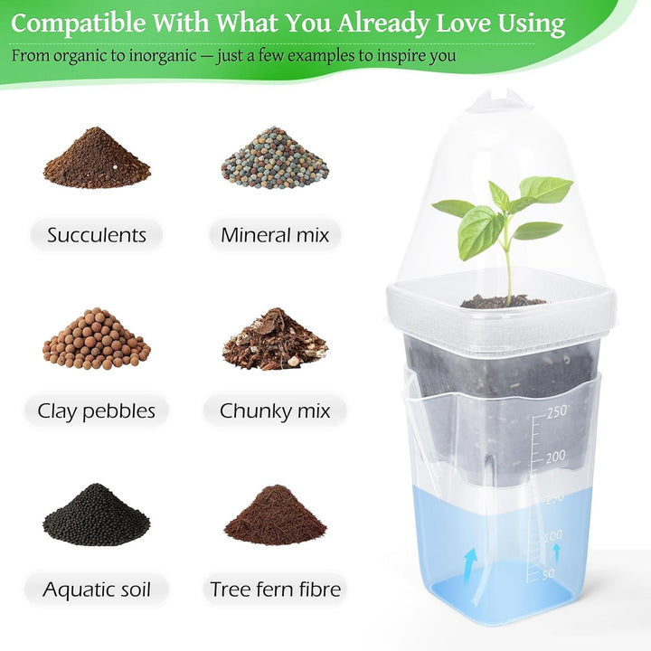 Self-Watering Seed Starting Pot Set Bowlift