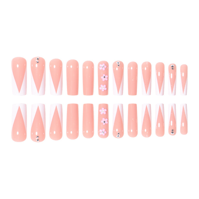 Floral Embellished Press-On Nails Bowlift