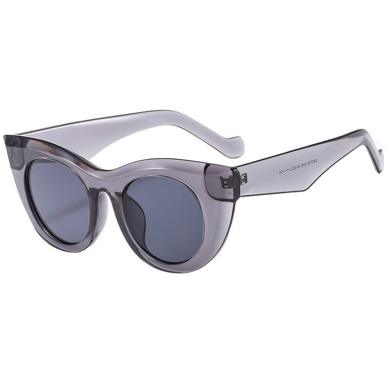 Women's Cat-Eye Sunglasses with Transparent Frame and Polarized Lenses Bowlift