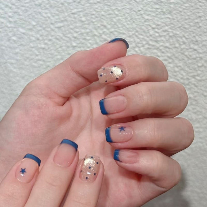 Elegant French Tip Press-On Nail Set Bowlift