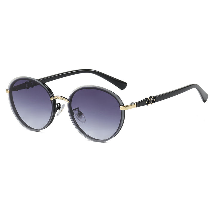 Ladies elegant round sunglasses with mirrored effect Bowlift