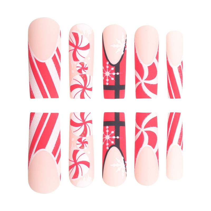 Holiday-Themed Stiletto Nail Art Extensions Bowlift