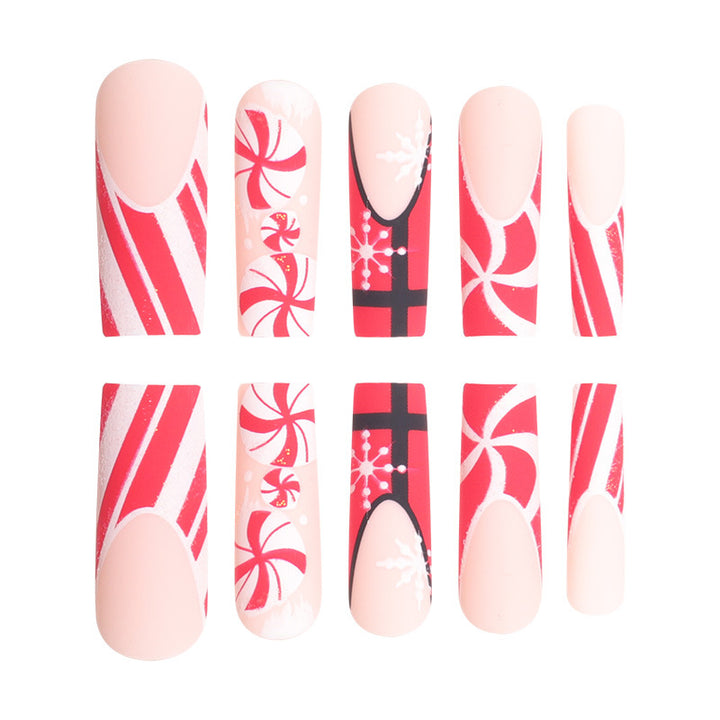 Holiday-Themed Stiletto Nail Art Extensions Bowlift