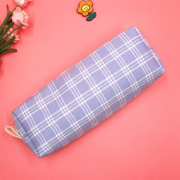 Textured Plaid Pencil Case Bowlift