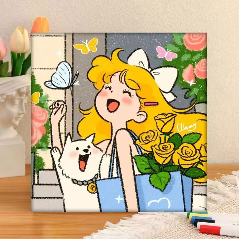 Whimsical Character Art Canvas Print Bowlift