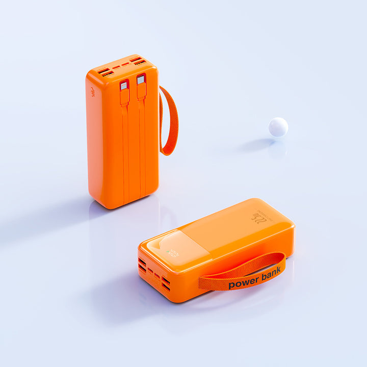 Portable power bank with integrated cable management and fast charging function Bowlift