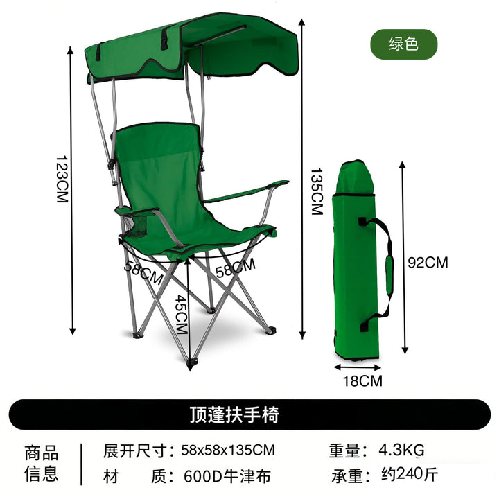 Folding Chair With Sun Protection Bowlift