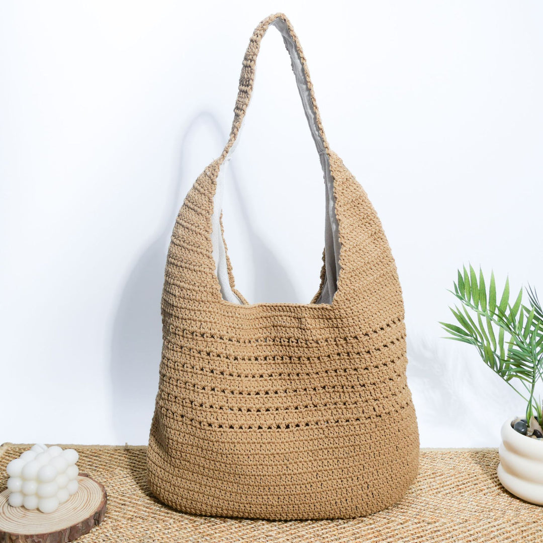 Handmade macrame shoulder bag with ergonomic shoulder strap Bowlift