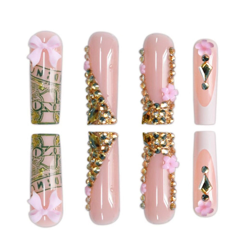 Glamorous Decorative Press-On Nails with Unique Embellishments Bowlift