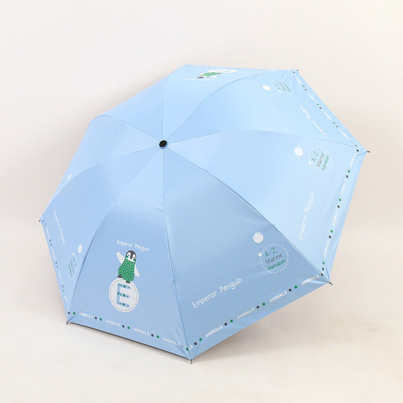 Women's Folding Umbrella with Fun Animal Design Bowlift
