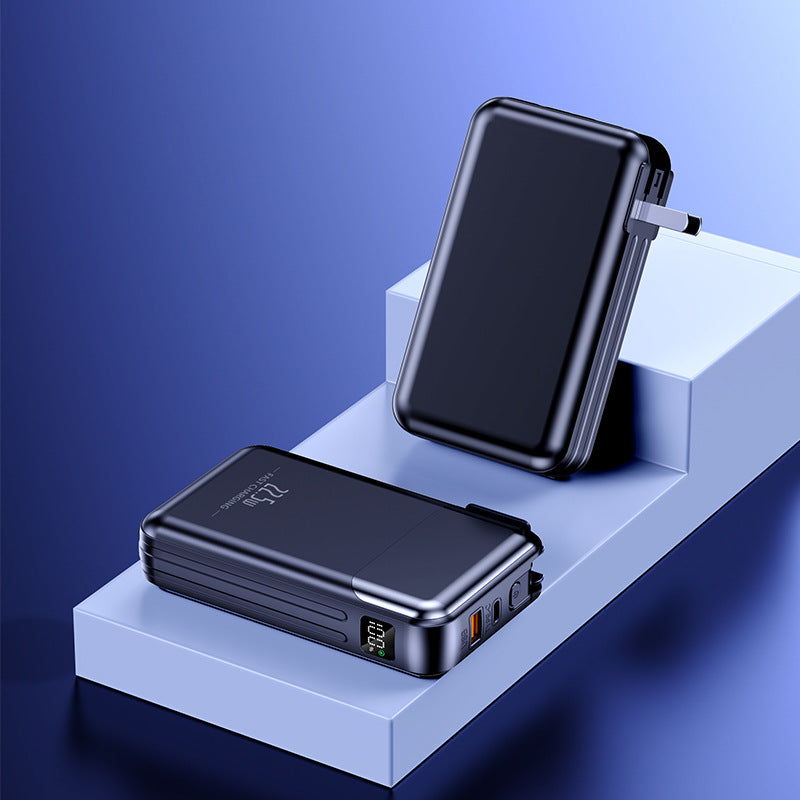 Portable fast charger with integrated socket Bowlift