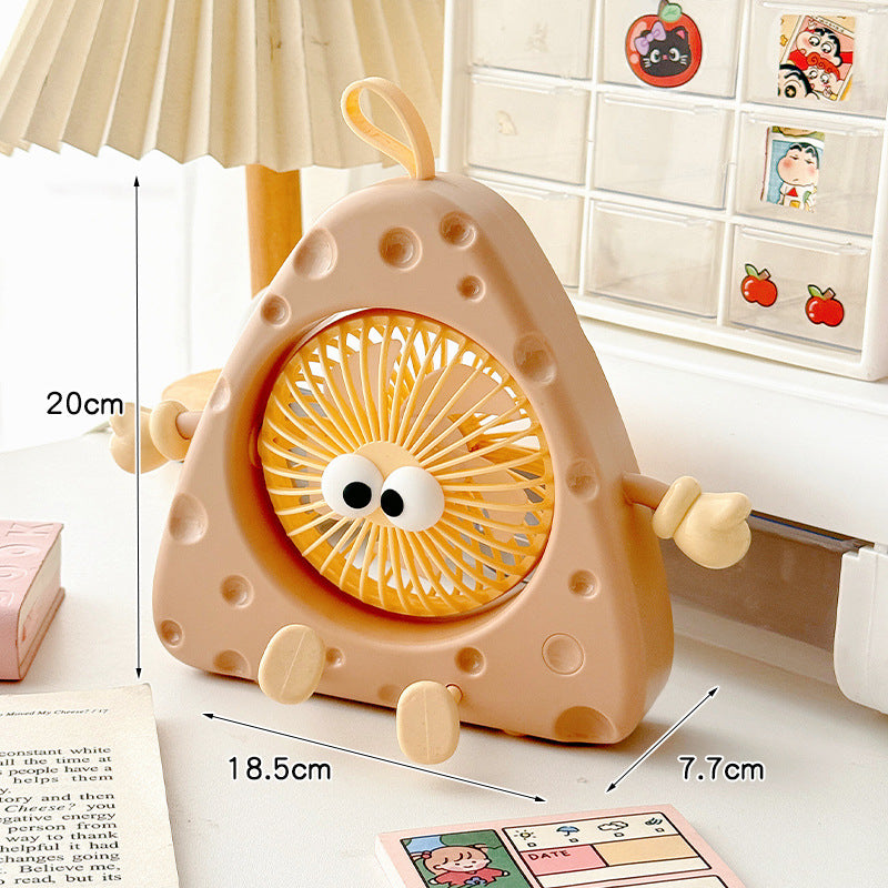 Women Creative Mini Table Fan with Movable Elements Bowlift