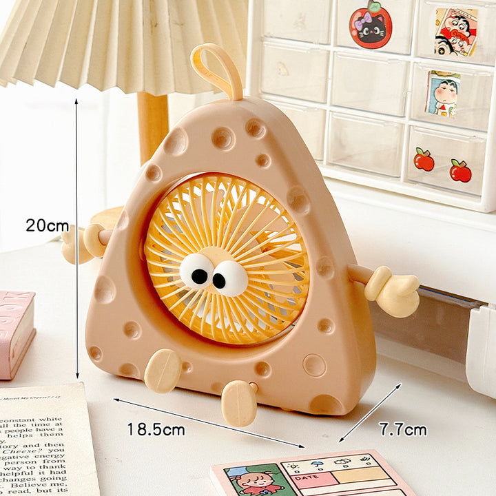 Women Creative Mini Table Fan with Movable Elements Bowlift